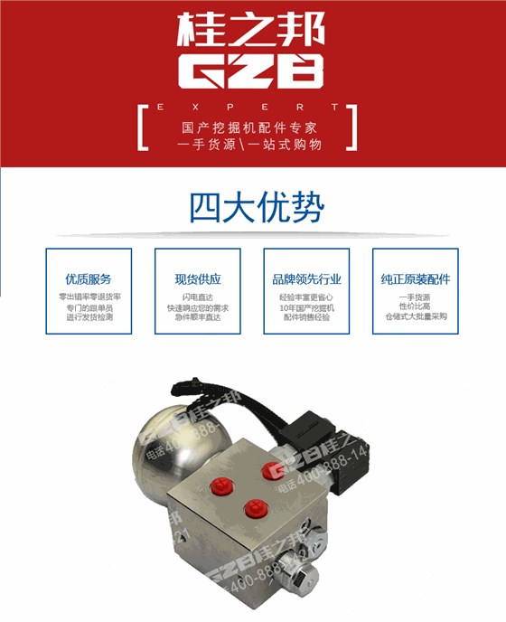 三一挖掘机油源控制阀