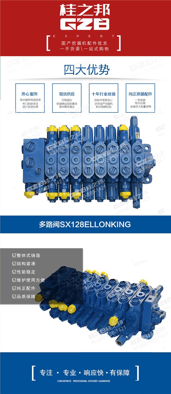 龙工挖掘机多路阀