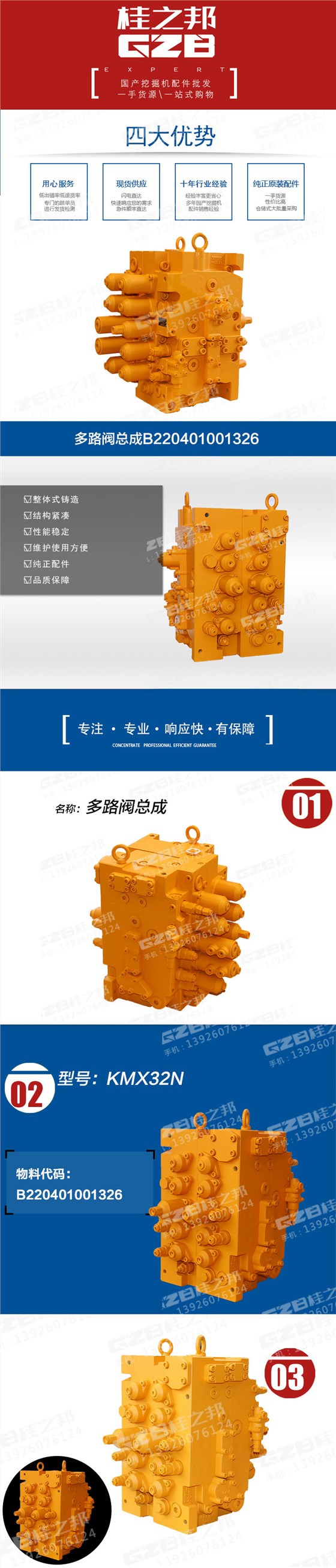 多路阀总成