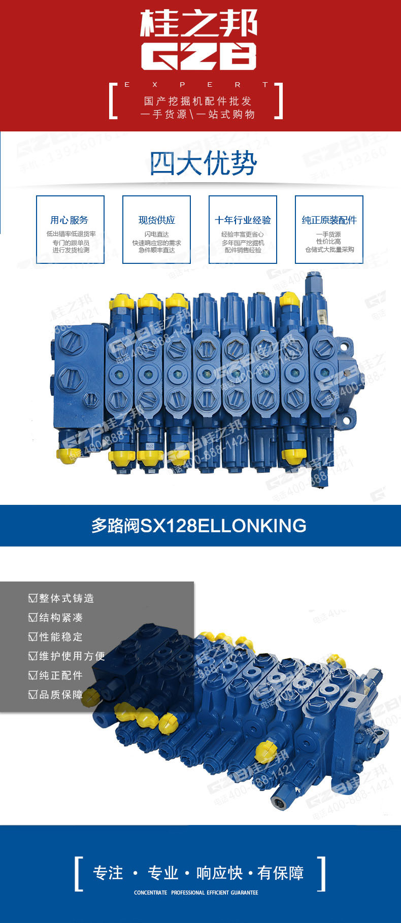 龙工挖掘机多路阀